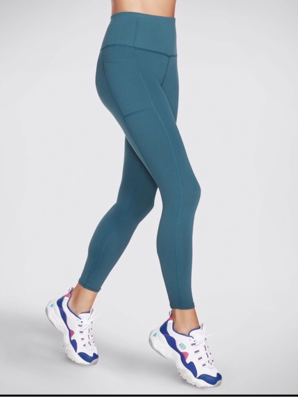 Sketchers Go Walk High Waisted Leggings in Teal green, walking, running, yoga